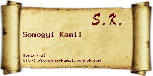 Somogyi Kamil névjegykártya
